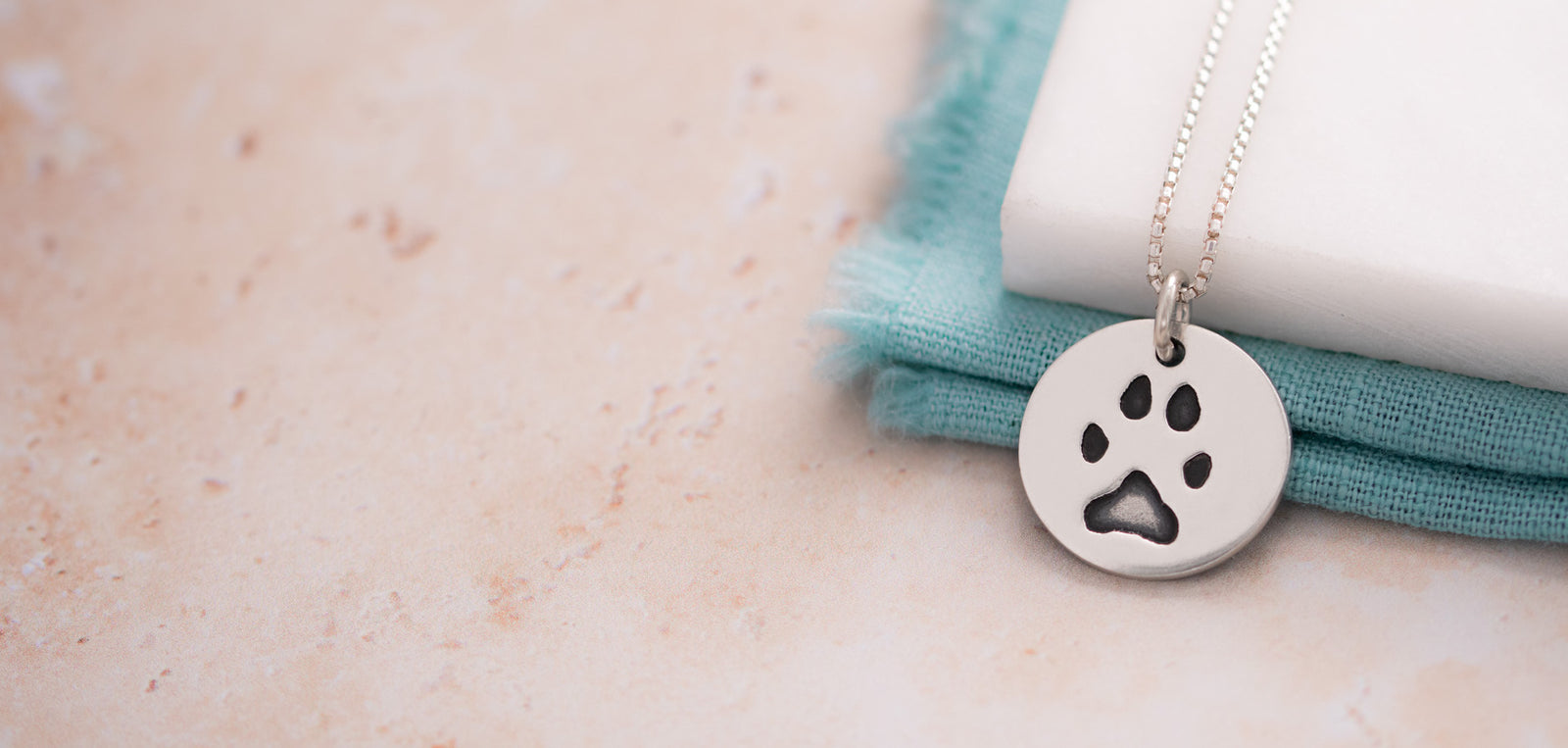 Sterling Silver Paw Print on My Heart Cremation Pendant — Eureka Pet  Cremation